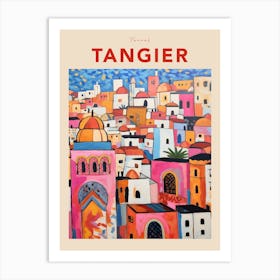 Tangier Morocco Fauvist Travel Poster Art Print