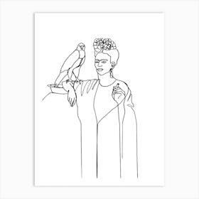 Frida And Falcon Art Print