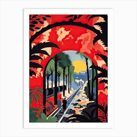 El Ferdan Railway Bridge Egypt Colourful 2 Art Print