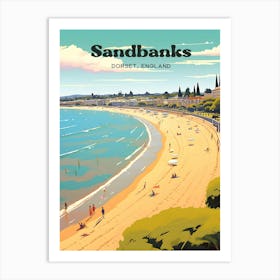 Sandbanks Dorset England Beach Travel Art Art Print