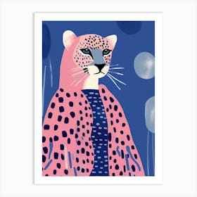 Playful Illustration Of Cheetah For Kids Room 3 Art Print