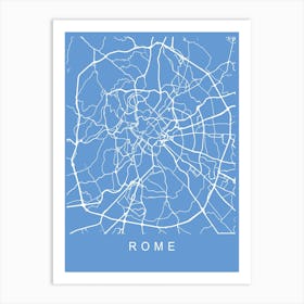 Rome Map Blueprint Art Print