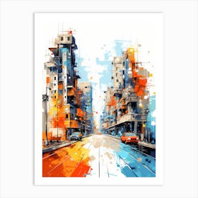 Abstract City Painting 1 Art Print