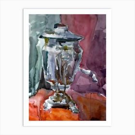 Samovar in watercolor Art Print