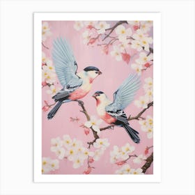 Vintage Japanese Inspired Bird Print American Goldfinch 2 Art Print