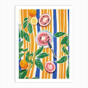 Passion Fruit Fruit Summer Illustration 1 Art Print
