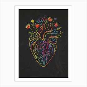 Heart With Flowers 9 Art Print