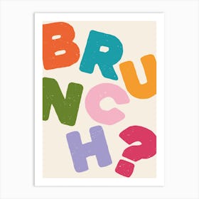 Brunch? Colourful Art Print