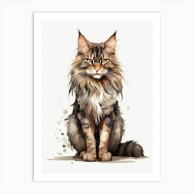 Maine Coon Cat Art Print