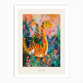 Abstract Tiger Dinosaur Painting Poster Art Print