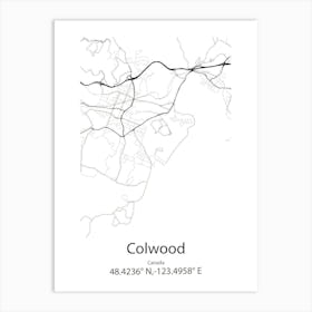 Colwood,Canada Minimalist Map Art Print