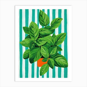 Basil Summer Illustration 4 Art Print