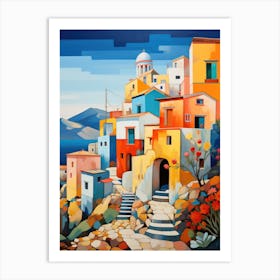 Greece Village Art Print