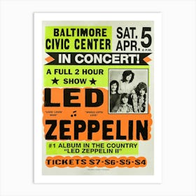 Led Zeppelin Baltimore Civic Center Art Sur Tapis De Souris Tapis De Souris Classique Vintage Musique Ancienne Fournitures De Bureau Art Print