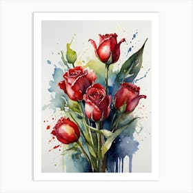 Red Roses Art Print