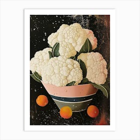 Abstract Cauliflower Art Deco Bouquet Print 2 Art Print