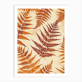 Pattern Poster Cinnamon Fern 4 Art Print