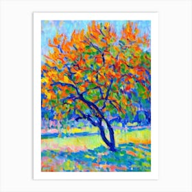 Willow Oak tree Abstract Block Colour Art Print