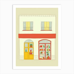 Cadiz The Book Nook Pastel Colours 1 Art Print