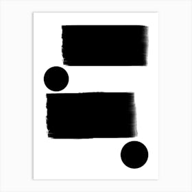 Minimal Black and White Abstract vol. 1 Art Print