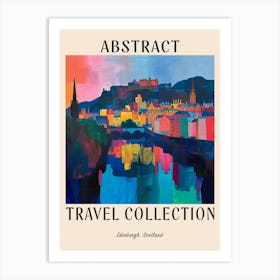 Abstract Travel Collection Poster Edinburgh Scotland 1 Art Print