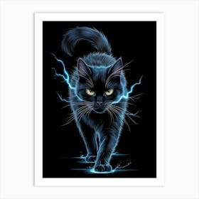 Lightning Cat 1 Art Print