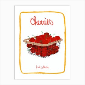 Cherries Fruit Collection Art Print