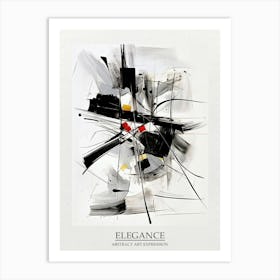 Elegance Abstract Black And White 1 Poster Art Print