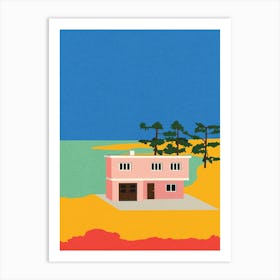 Modern House By The Sea Art Print