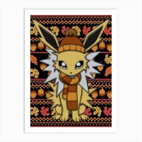 Fall Jolteon Sweater - Pokemon Autumn Art Print