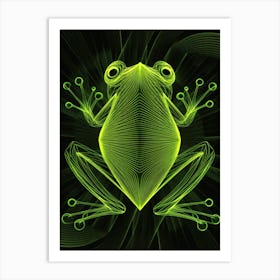 Frog Neon Art Print