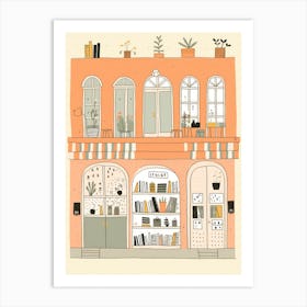 Valencia The Book Nook Pastel Colours 1 Art Print