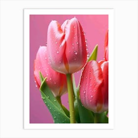 Pink Tulips Art Print