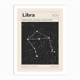 Libra Zodiac Sign Constellation Art Print