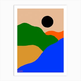 Mountain in blue 1 Art Print