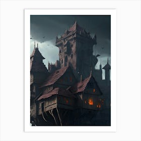 Spooky Castle Art Print