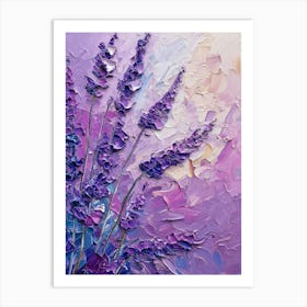Lavender Field Oil Painting 1 Art Print