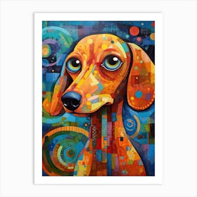 Cool Dachshund dog poster Art Print