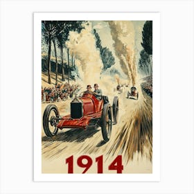 Aihrgdesign A Vintage Poster Of An Automobile Rally In 1914 F C023a931 C727 4bc8 A604 4b42d0bc31a5 1 Art Print