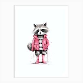 Raccoon Wearing Boots 5 Art Print