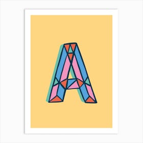 Letter A Typographic Art Print