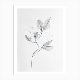 Leaf On A Branch 1 Art Print