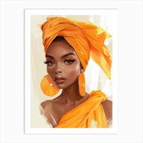 Orange Turban Art Print