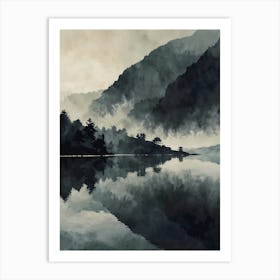 Misty Lake 7 Art Print