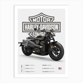 Harley Davidson Sportster S Art Print