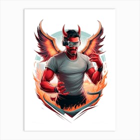 Devil With Wings Art Print