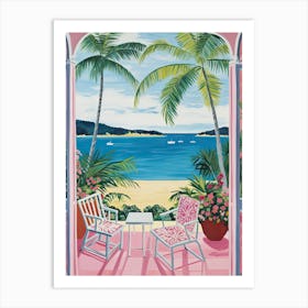 Palm Beach, Australia, Matisse And Rousseau Style 1 Art Print