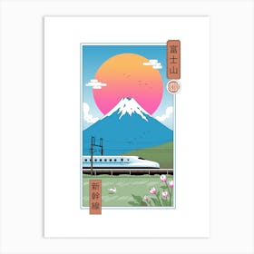 Shinkansen in Mt. Fuji Art Print