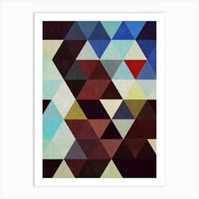 Harmonious composition of triangles 9 Art Print