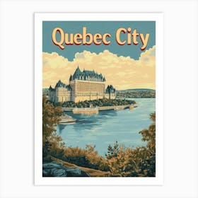 Aihrgdesign A Vintage Travel Poster Of Quebec City 1 Art Print